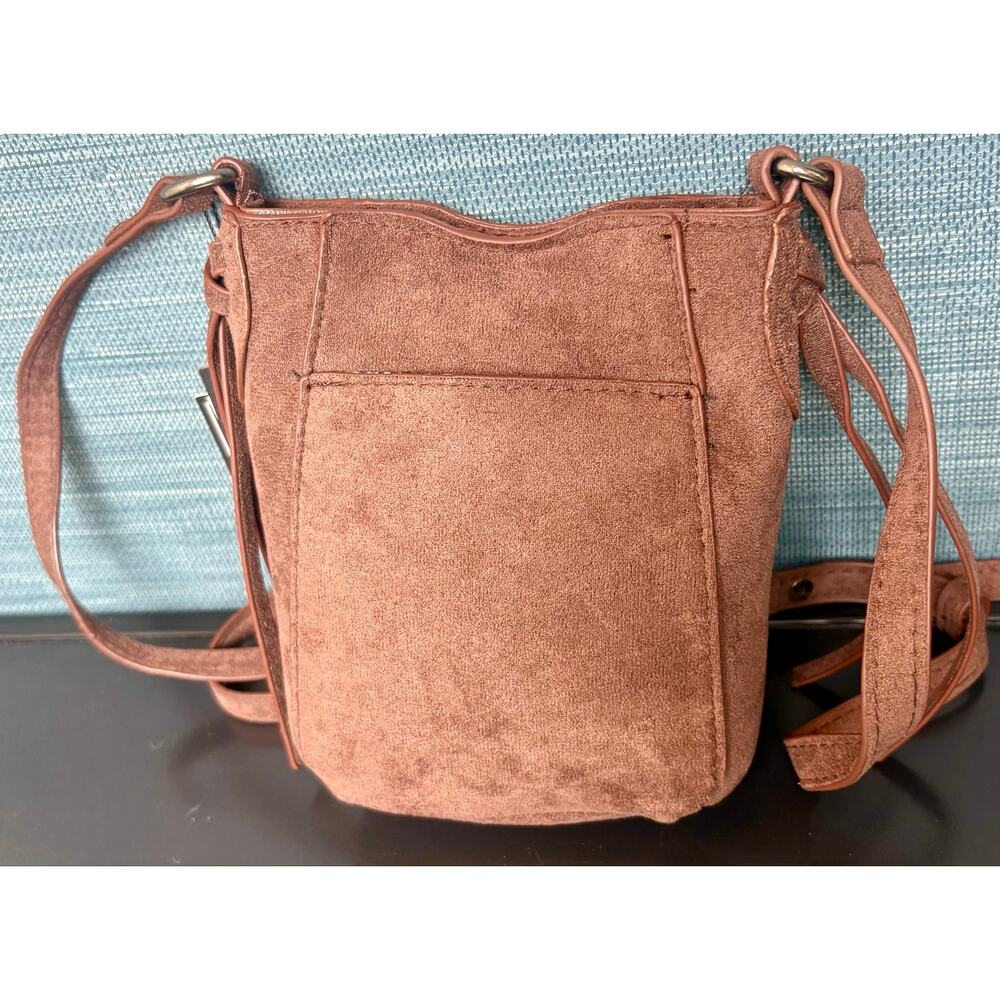 NWT - Stylish Ed Hardy Mini Brown Crossbody Bag - Picture 4 of 10